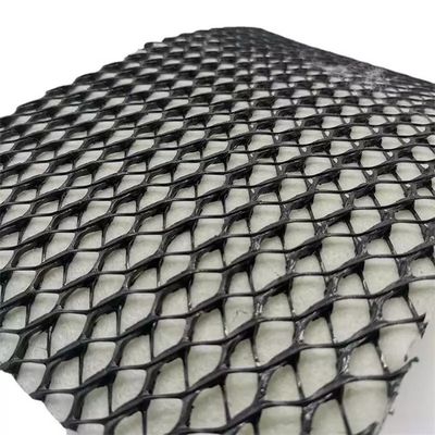3D 플라스틱 배수 지오 복합 8mm x 6mm 지오네트 및 긴 섬유 지오 텍스틸