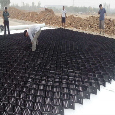 블랙 컬러 호텔 그라운드 그리드 지오 셀에서 기울기 보호용 플라스틱 HDPE 지오 셀