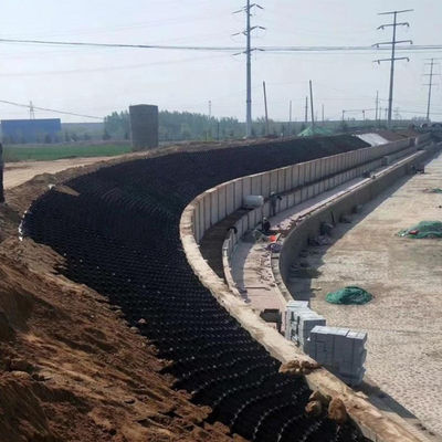 블랙 컬러 호텔 그라운드 그리드 지오 셀에서 기울기 보호용 플라스틱 HDPE 지오 셀