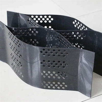 도로 건설 지오 셀 HDPE 지오 셀  텍스처 및 구멍이 뚫린 자갈 격자