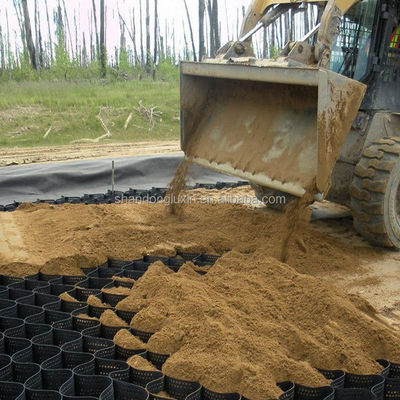 기울기 안정화 용 HDPE 플라스틱 지오 셀 지상 격자 용접 거리 330mm-1000mm