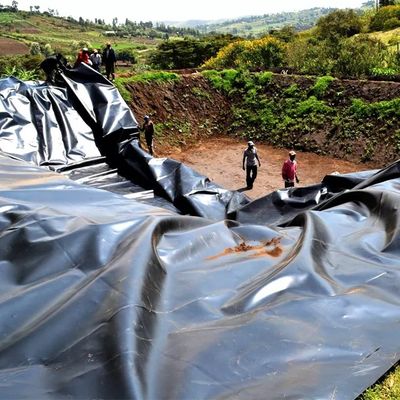 1.0mm HDPE 지오 멘브란 물고기 연못 너비 1-6m 화학 저항성 검은 지오 멘브란