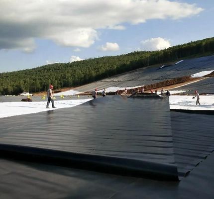 1.0mm HDPE 지오 멘브란 물고기 연못 너비 1-6m 화학 저항성 검은 지오 멘브란