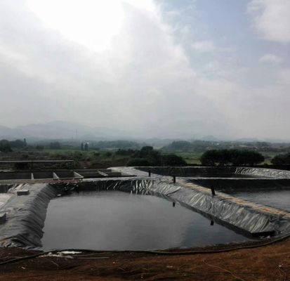 1.0mm HDPE 지오 멘브란 물고기 연못 너비 1-6m 화학 저항성 검은 지오 멘브란