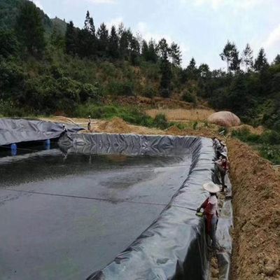 생선 농장 연못 라인어 HDPE 지질막 길이 50-200m 검은 흰색 파란색 녹색 맞춤