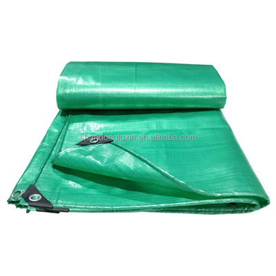 트럭 자동차용 HDPE 텐폴린 맞춤형 쌍면 녹색 PE 텐폴린 너비 2m-100m