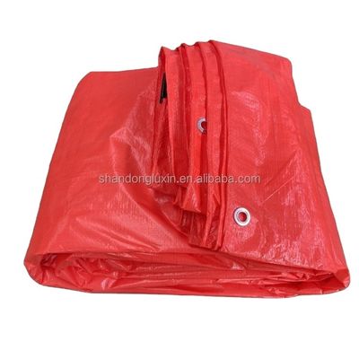 PE 텐폴린 빨강 방수 및 먼지 차단 덩어리 햇빛 기타 직물 3x4m 4x5m 4x6m