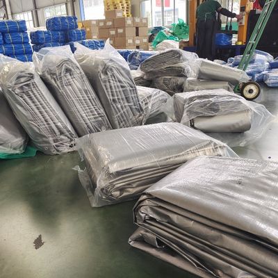 HDPE 120gsm 파란색 PE 캔버스 텐프 폴리 텐프 옥외 정원에용 방수