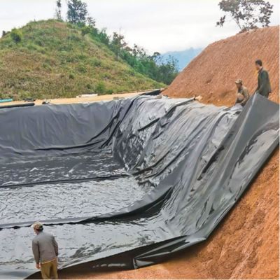 케냐 농장 에어치 덤 라인링 500 미크론 HDPE 연못 덤 라인 설치로 쉽게 만들어졌다