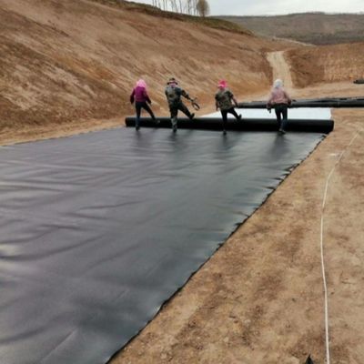 케냐 농장 에어치 덤 라인링 500 미크론 HDPE 연못 덤 라인 설치로 쉽게 만들어졌다