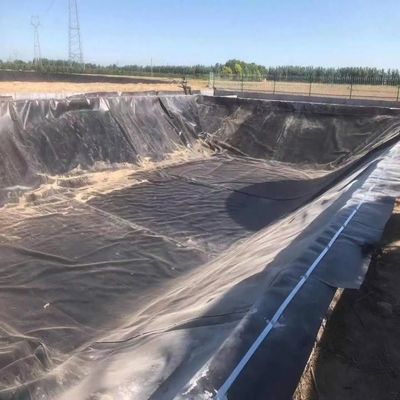 1m-8m 너비 두 배 매끄러운 검은 HDPE 연못 라인어