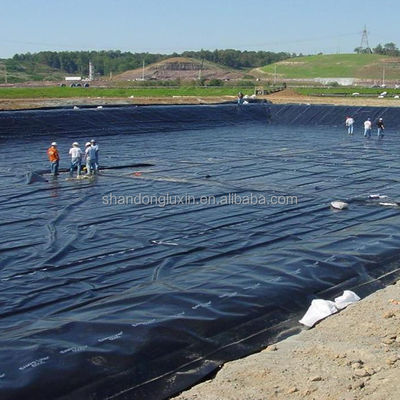 고속도로 호수 및 덤 물고기 연못을위한 검은 이중 매끄러운 표면 0.5mm HDPE 지오 엠브라인