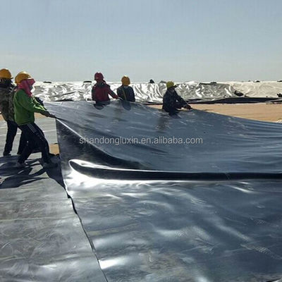고속도로 호수 및 덤 물고기 연못을위한 검은 이중 매끄러운 표면 0.5mm HDPE 지오 엠브라인