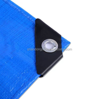 야외 보호용 블루 폴리 타르프 너비 2-12m 80gsm-200gsm 방수 HDPE 직물